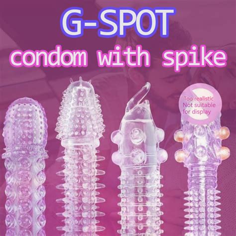 spiked condom|Crystal Sleeve Silicone Spike Condoms for Male Delay Set Cover .